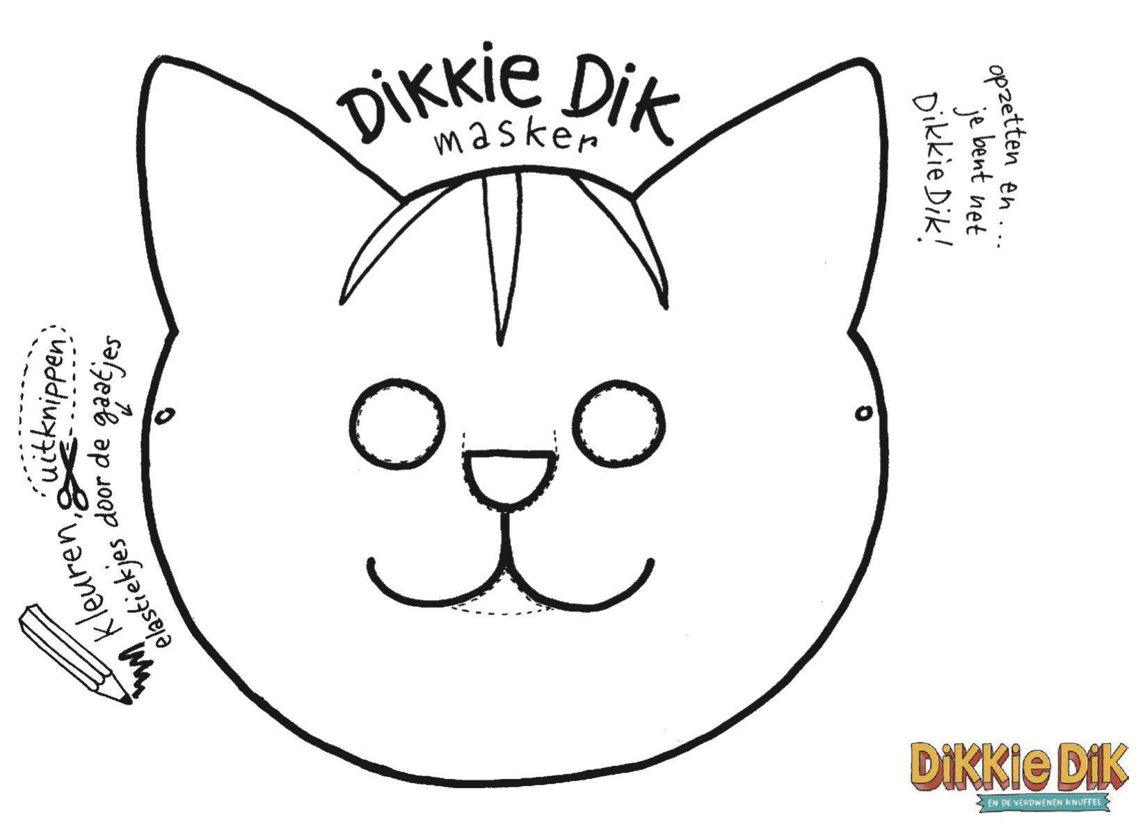 Knutsel masker Dikkie Dik