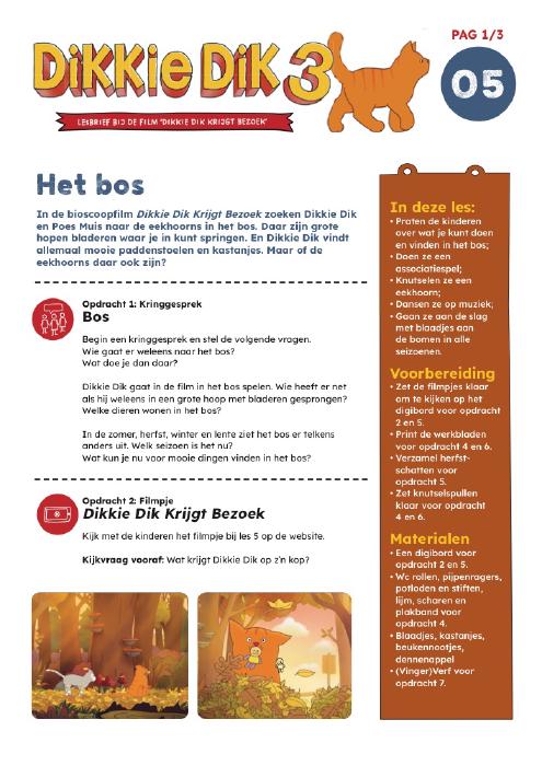 Lesbrief Het bos